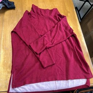 Cowl Neck Sweater by Anthropologie / Maroon Red / Size Large